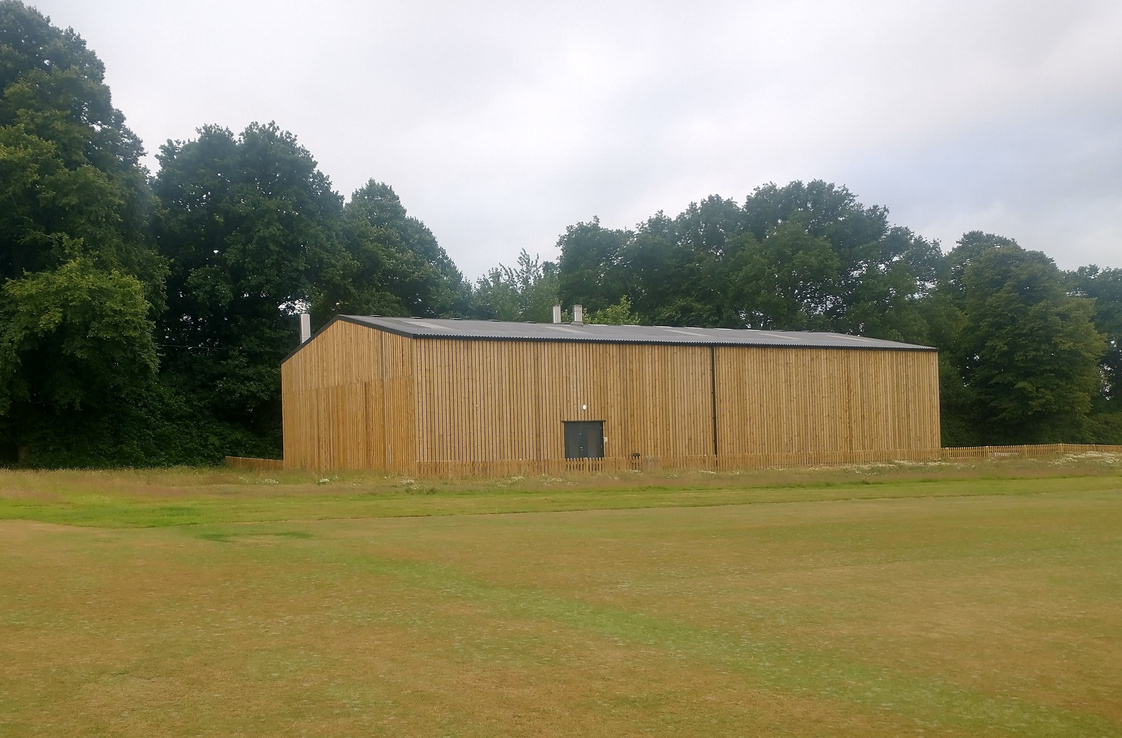 Completed biomass energy centre housing the 1.6MW district heating system serving Worth School & Abbey.